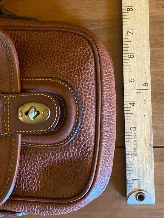 Vintage Coach Sheridan Durham Brown Pebble Leather Mini Crossbody Bag - Picture 13 of 16